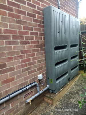 Ultra Slimline Wall Mounted Water butt - 235 Litres - Freeflush Water Management Ltd. 