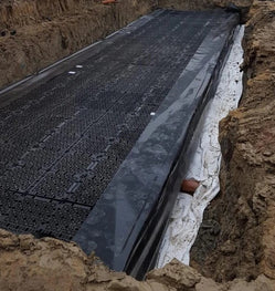 Supply only of geotextile and membrane pre-fabricated shoebox